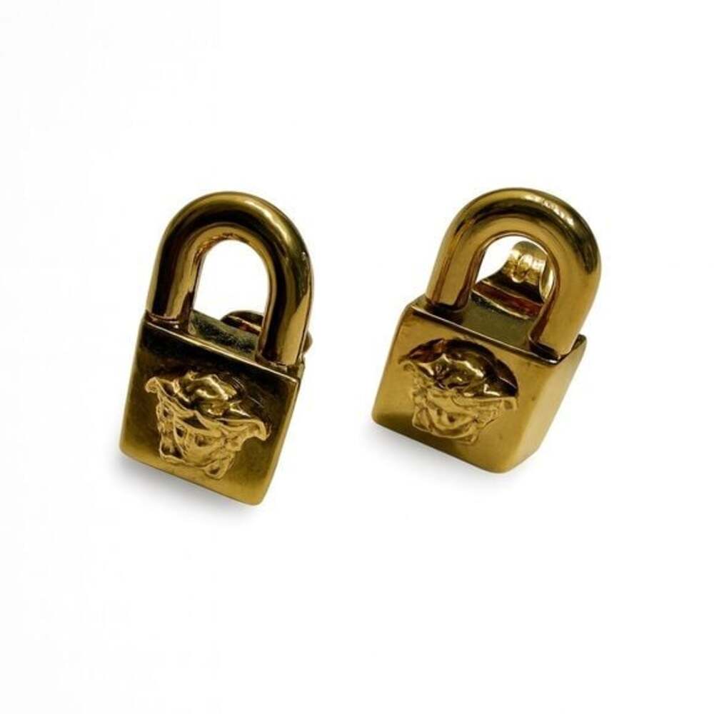 Versace Gold Medusa Padlock Earrings